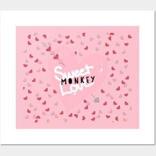 Sweet Monkey Love Posters and Art